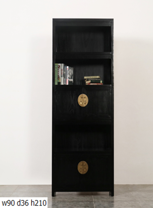 11 Custom make black 3tier & 4door bookshelf