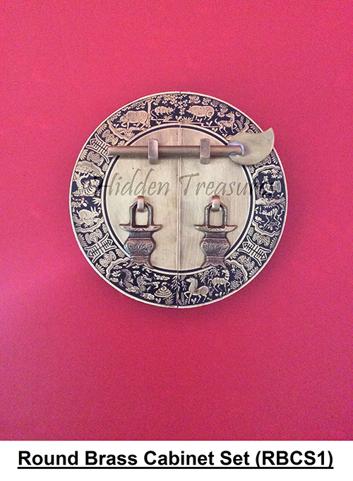 01 Brass round cabinet lockset 