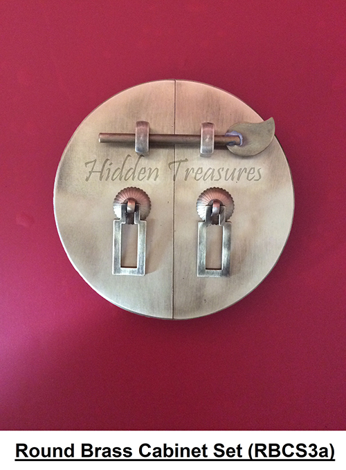 04  Brass round cabinet lockset 