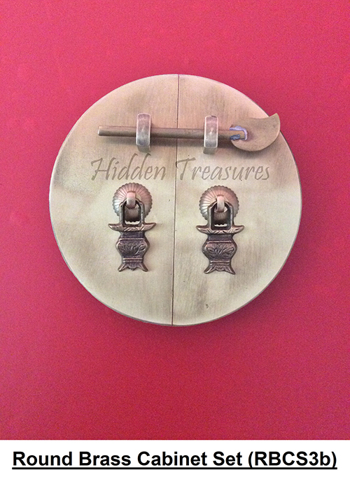 05 Brass round cabinet lockset  