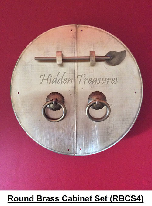 06 Brass round cabinet lockset