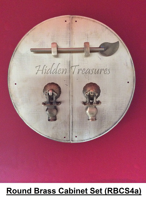 07 Brass round cabinet lockset