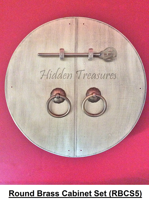 08 Brass round cabinet lockset