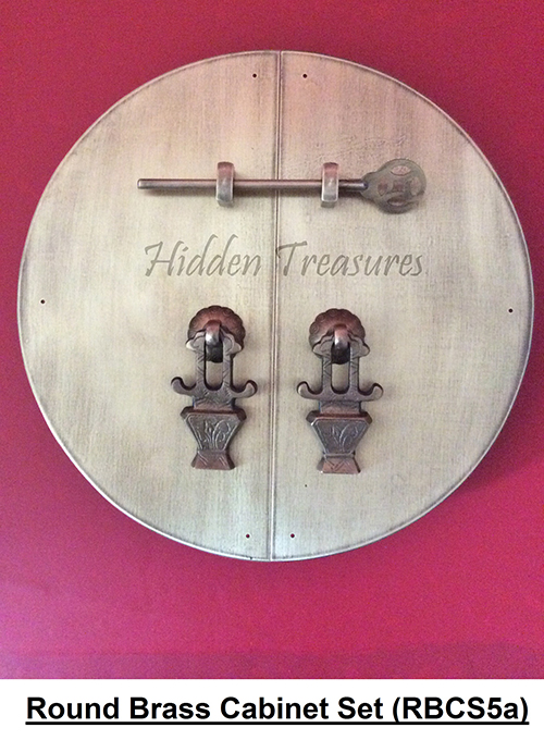 09 Brass round cabinet lockset