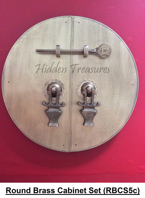 10 Brass round cabinet lockset