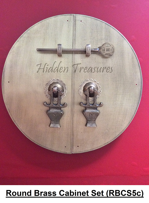11 Brass round cabinet lockset