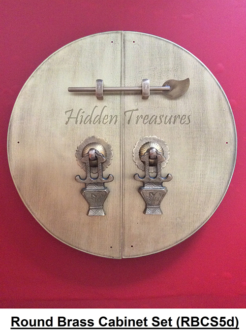12 Brass round cabinet lockset