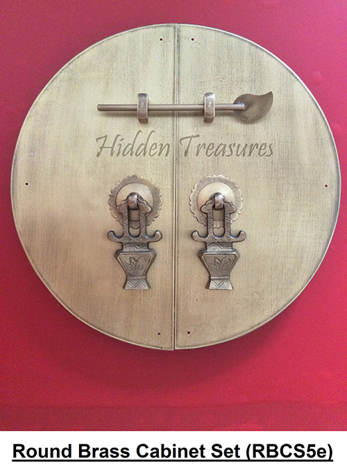 13 Brass round cabinet lockset