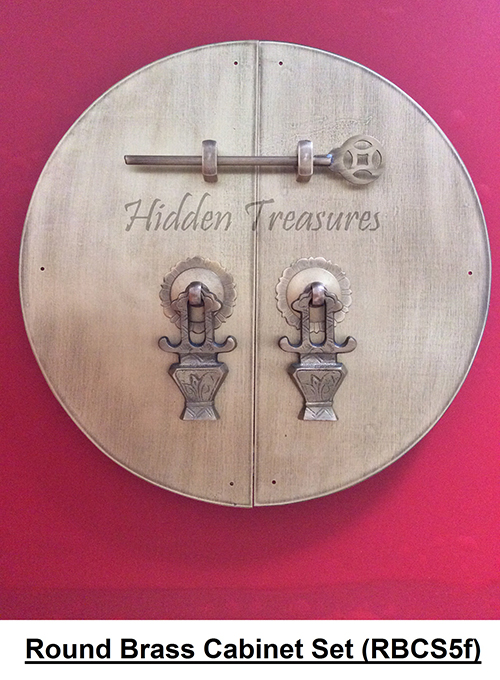 14 Brass round cabinet lockset