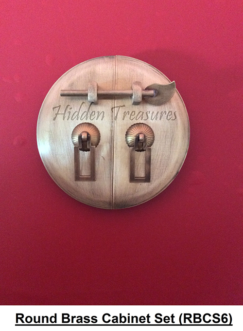 15 Brass round cabinet lockset