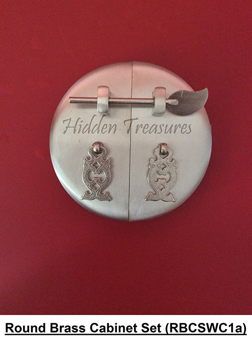 17 Brass round cabinet lockset
