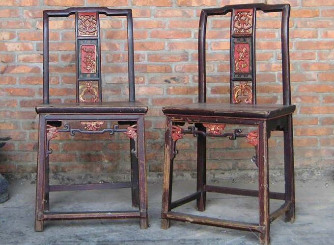 04 Carved Chair pair