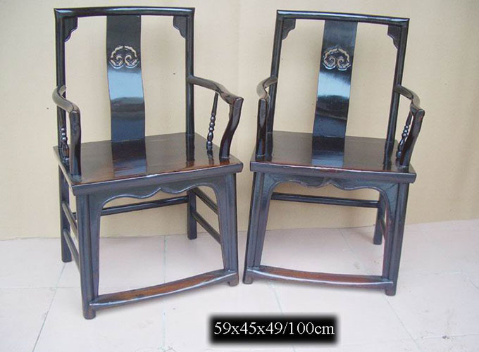 06 Antique Scholar Chair pair