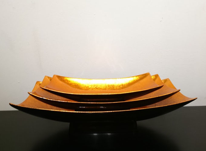 10 Lacquer Rectangle Curved Tray