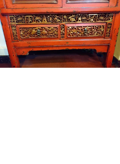 20 Antique Fujian carved cabinet 