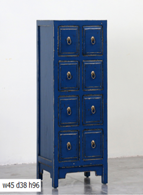 11 Custom make antique blue 8chest of drawer