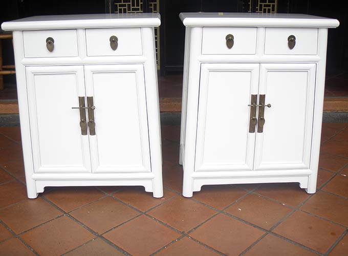 01 Custom make white 2drawer & 2door Cabinet