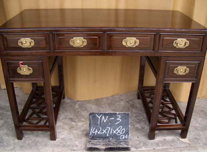 01 Antique 6drawer writing table