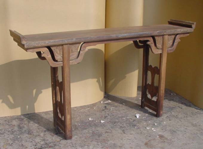 02 Antique walnut console table