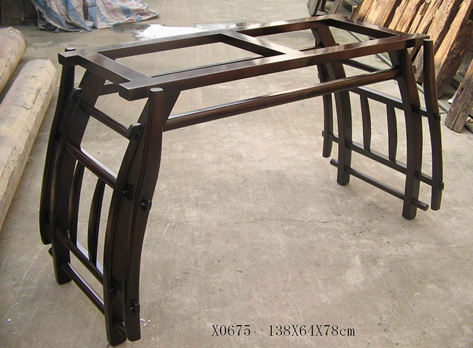 16 Custom make horse-saddle style dining table 